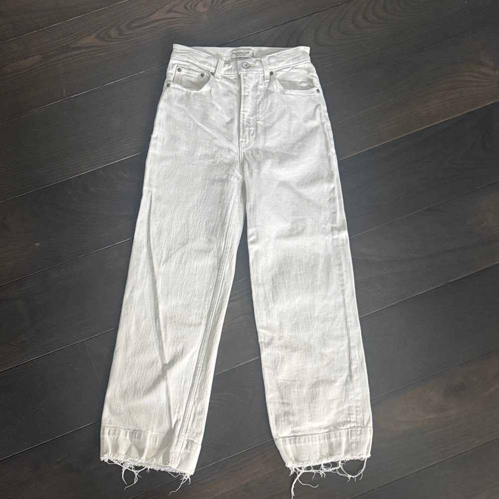 Abercrombie & Fitch white Flare Jeans